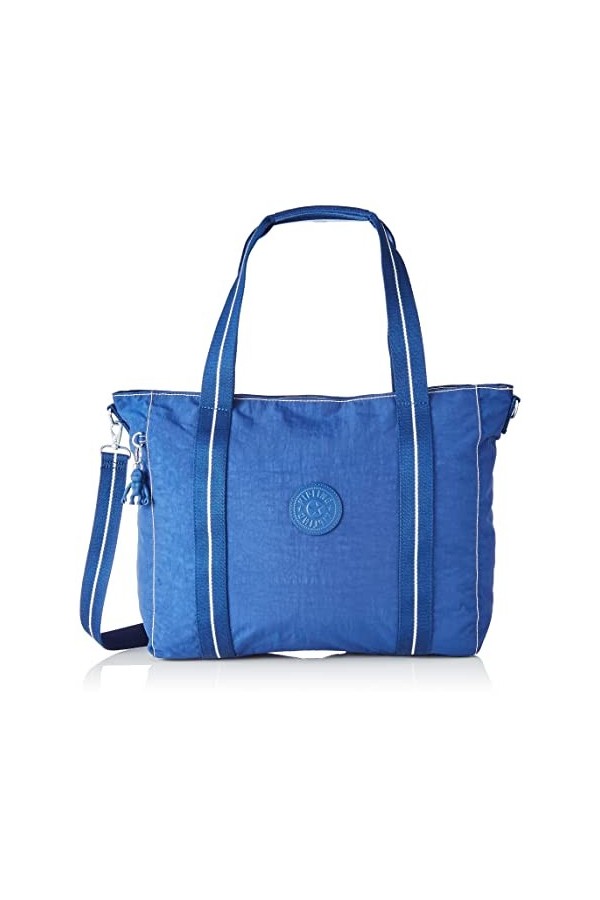 Kipling ASSENI - Grand Sac fourre-Tout 49 cm 20 L - Rayures brossées, Rayures brossées, Taille Unique, ASSENI