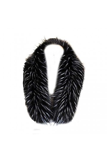 Amorar Femme Écharpe en Fourrure De Foulards en Fausse Fourrure Col Enveloppez Pashminas pour Manteau dhiver Col Bord Capot 