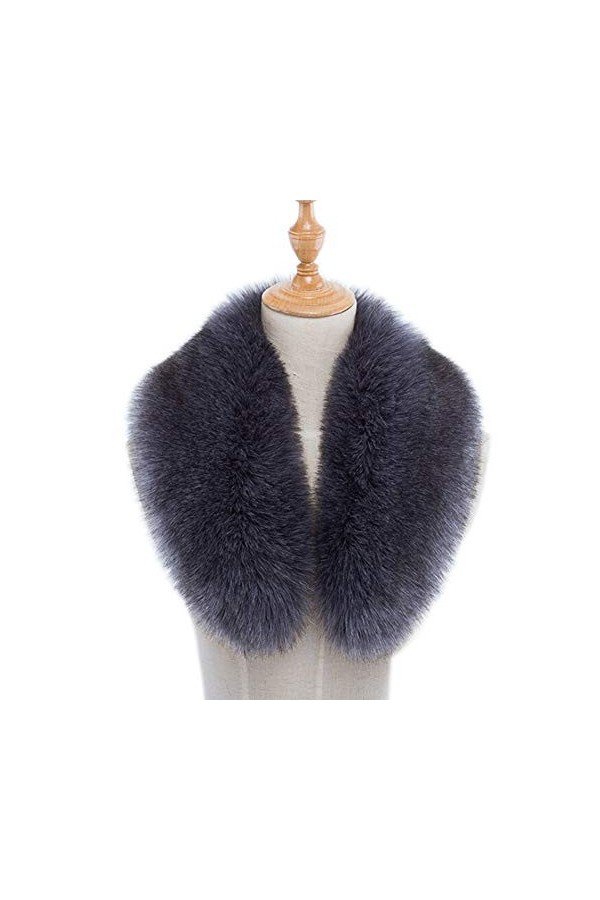 Asudaro Femmes Col Capuche Fausse Fourrure Col Écharpe De Fourrure À Capuche Écharpe dhiver Wrap Pashminas Étole Capuche Bor