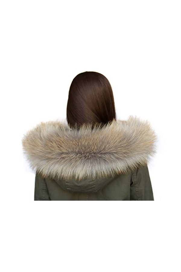 Chic Vibe Col en fourrure synthétique de renard ou raton-laveur , convertible en étole - Multicolore - X-Large