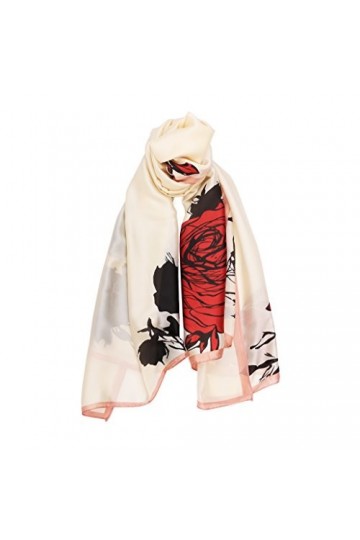 LANSILK Écharpes Foulards Soie Femmes - Foulard en soie de luxe légère respirante, châle, grande écharpe longue élégant en ca