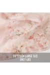 STORY OF SHANGHAI Femme Foulard 100% Soie Imprime Floral Grande Echarpe Châle Ultra-Léger Respirant Elégant Cadeau 175 * 110C
