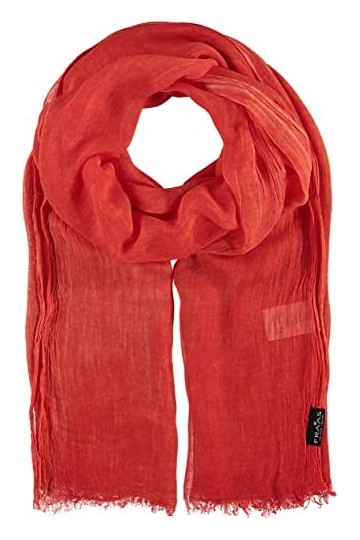 FRAAS Écharpe 100% viscose pour femmes - Taille 100 x 200 cm - Étole unie à la mode avec franges - Parfaite pour le printemps