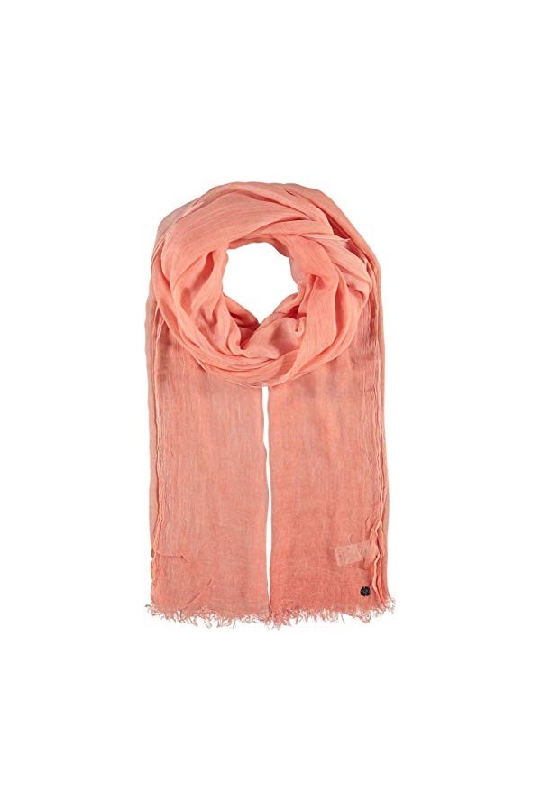 FRAAS Écharpe 100% viscose pour femmes - Taille 100 x 200 cm - Étole unie à la mode avec franges - Parfaite pour le printemps