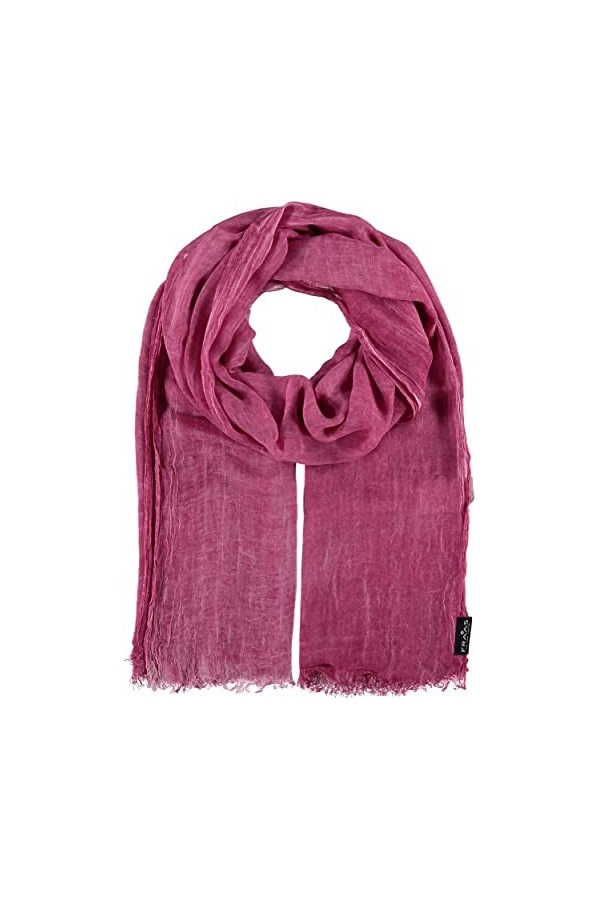 FRAAS Écharpe 100% viscose pour femmes - Taille 100 x 200 cm - Étole unie à la mode avec franges - Parfaite pour le printemps