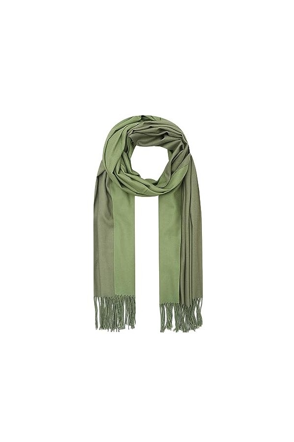 Ever Bloom Écharpe Femme 2 Couleurs Frange Longue Echarpe pour Hiver Automne Foulard Chaud et Élégant Foulards Femmes Filles 