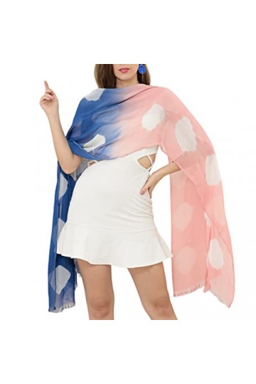 NODUM Pashmina Modèle DOTS. Style contemporain. Fabriqué en Inde. 100% Viscose. Beaucoup de tombant et de mouvement. Doux et 