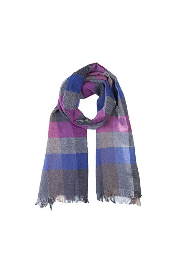 MA.AL.BI 1947 Étole homme femme 100 % pure laine vierge 50 x 180 cm - Gris - Taille unique