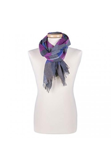 MA.AL.BI 1947 Étole homme femme 100 % pure laine vierge 50 x 180 cm - Gris - Taille unique