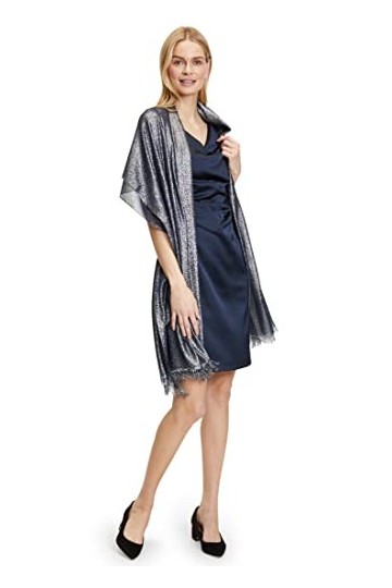 Vera Mont 0120/4806 Echarpe, Bleu Dark Blue/Silver 8894 , Unique Taille Fabricant: ACC Femme