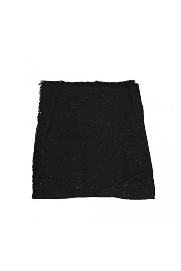 Écharpe Liu Jo étole jacquard lurex logo 2F2026 T0300 noir, beige, Taille unique