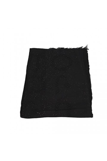 Écharpe Liu Jo étole jacquard lurex logo 2F2026 T0300 noir, beige, Taille unique