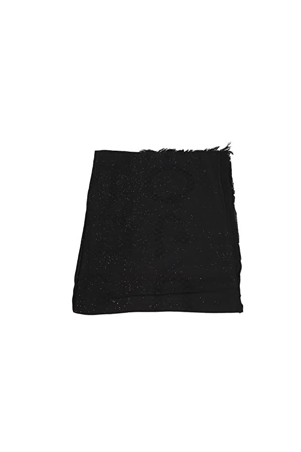 Écharpe Liu Jo étole jacquard lurex logo 2F2026 T0300 noir, beige, Taille unique