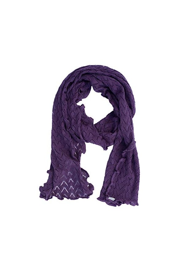 Invero, Écharpe en laine mérinos Lilly - Violet - Taille Unique