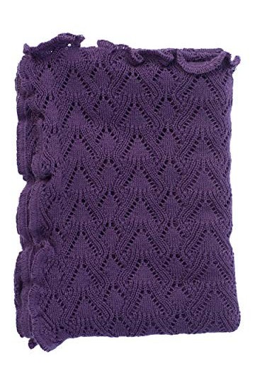 Invero, Écharpe en laine mérinos Lilly - Violet - Taille Unique