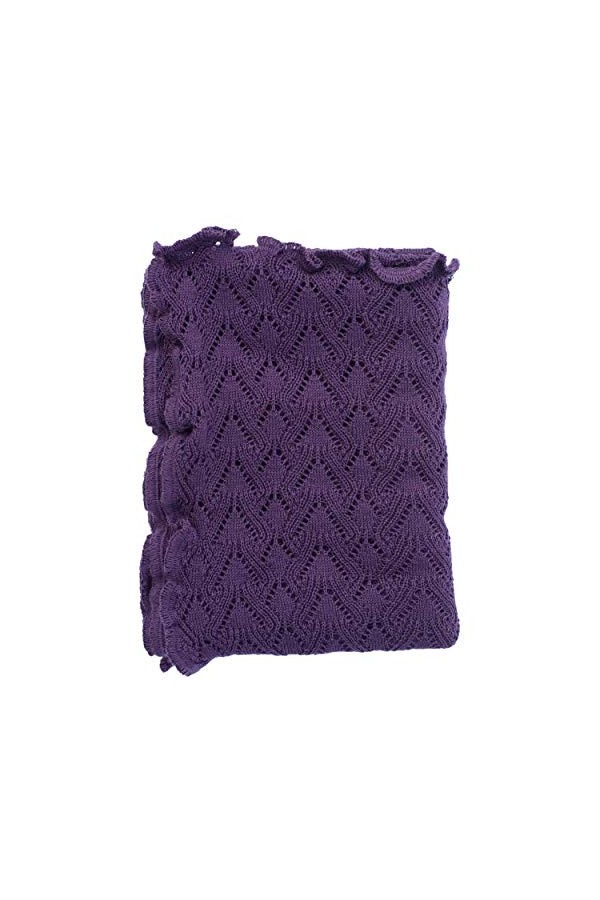 Invero, Écharpe en laine mérinos Lilly - Violet - Taille Unique