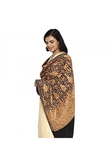 Zamour 209-noir Écharpe Tendance, Noir, 30 inches x 80 inches Femme