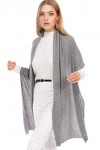 Marine Cashmere - Étoles en mélange cachemire pour femme, doux fil en cachemire, fabriqué en Italie Gris 