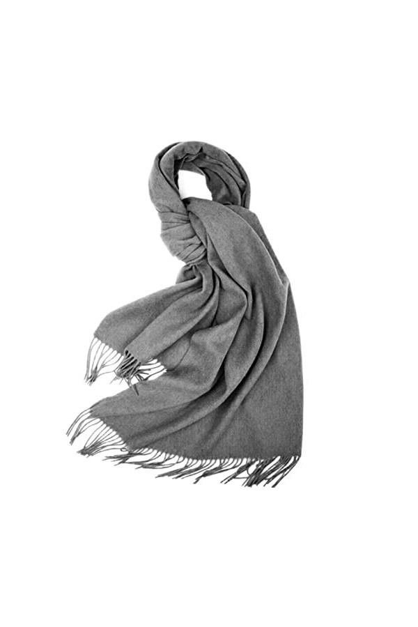 SWEETIME Foulard pour femme - Grande taille et épaissie - Étole pour femme dhiver - Écharpe avec franges dans les couleurs u