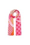 Liu Jo Écharpe étole à pois 70x180 2A3035 T0300 framboise light, multicolore, 70 x 180 cm