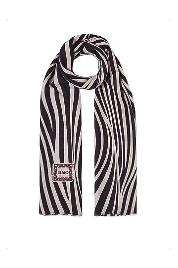 Sciarpa Liu Jo stola zebra animalier C24LJ23 2F3144 T0300 NERO