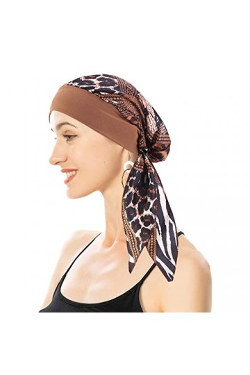 4 Pièces Chimio Chapeaux Turban Sommeil Bonnet Foulard Cheveux Longs Tête Turbans pour Femmes Multicolore