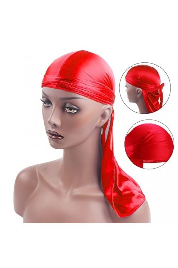 Larges Bandanas Longue Queue Durag pour Femmes Chapeau Wraps Bonnet Bandana Respirant Doux en Velours Tête de Motard Capuchon