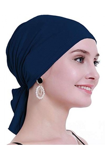 osvyo – Foulard en Bambou pour Femme, pour Perte de Cheveux, chimiothérapie, Cancer, Emballage scellé, Bambou Bleu Indigo, Ta