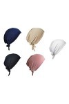 Kellegour 5 Pièces Bonnet sous Hijab,Réglable Islamique Musulman,Bonnet de Hijab Musulman Islamique,Réglable sous écharpe ave