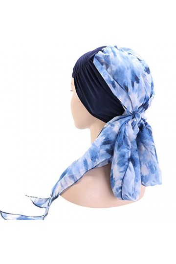 EXCEART Chimio Chapeaux Turban à Larges Bords Respirant en Mousseline de Soie Ruban Capuchon Headwrap Écharpe Chapeau pour La