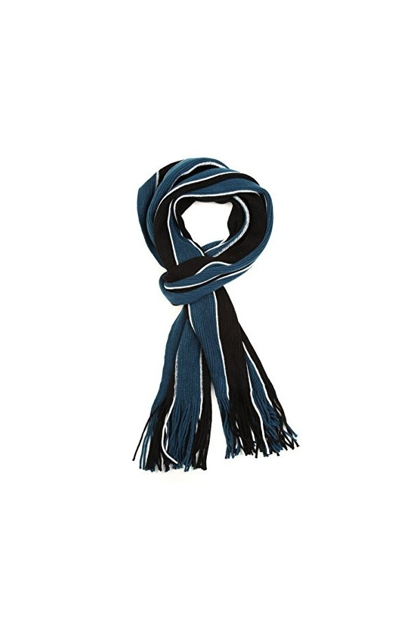 Sakkas 1591 - Écharpe dhiver en maille rayée à rayures Rhyland avec franges - BroadStripe - OS