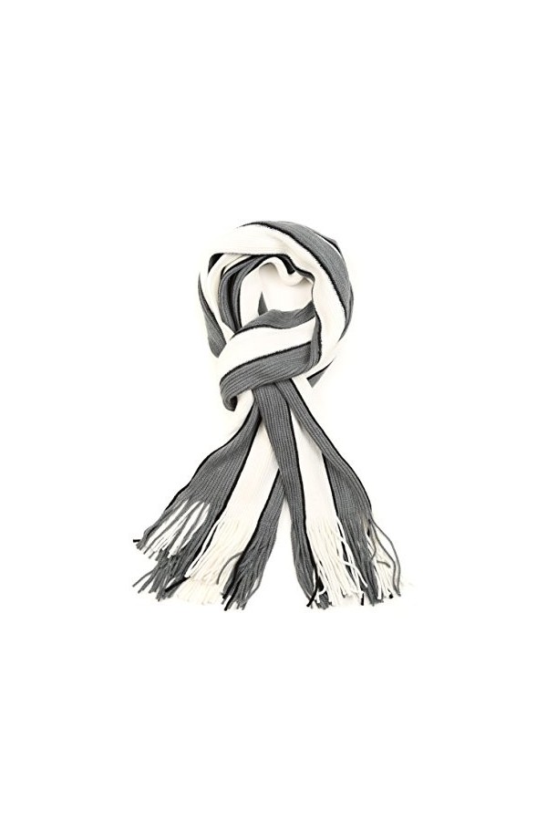 Sakkas 1591 - Écharpe dhiver en maille rayée à rayures Rhyland avec franges - BroadStripe - OS