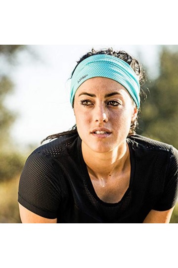 Halo Headband AIR Series Bandit – Aqua – Bandeau de survêtement de 10,2 cm de Large pour Homme et Femme – Garde Les Cheveux e