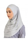 Prien Hijab uni prêt à porter pour femme, turban instantané musulman, écharpe en jersey doux, vêtements islamiques, hijab lon