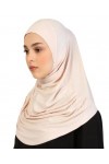 Prien Hijab uni prêt à porter pour femme, turban instantané musulman, écharpe en jersey doux, vêtements islamiques, hijab lon