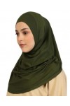 Prien Hijab uni prêt à porter pour femme, turban instantané musulman, écharpe en jersey doux, vêtements islamiques, hijab lon