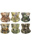 GUIFIER 6 PCS Sports Multifonctionnels en Plein Air Magique Écharpe Camouflage sans Soudure Chapeaux Bandeau Élastique Bandan