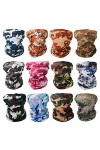 GUIFIER 6 PCS Sports Multifonctionnels en Plein Air Magique Écharpe Camouflage sans Soudure Chapeaux Bandeau Élastique Bandan