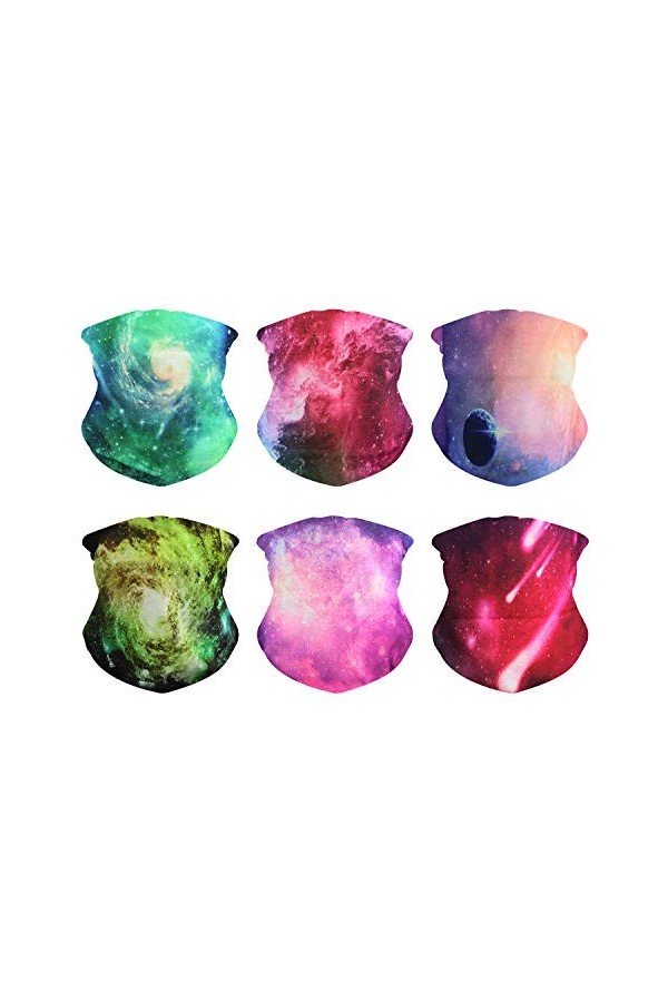GUIFIER 6 PCS Sports Multifonctionnels en Plein Air Magique Écharpe Camouflage sans Soudure Chapeaux Bandeau Élastique Bandan
