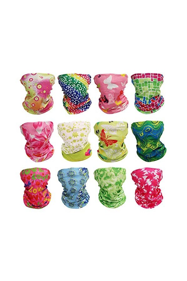 GUIFIER 6 PCS Sports Multifonctionnels en Plein Air Magique Écharpe Camouflage sans Soudure Chapeaux Bandeau Élastique Bandan