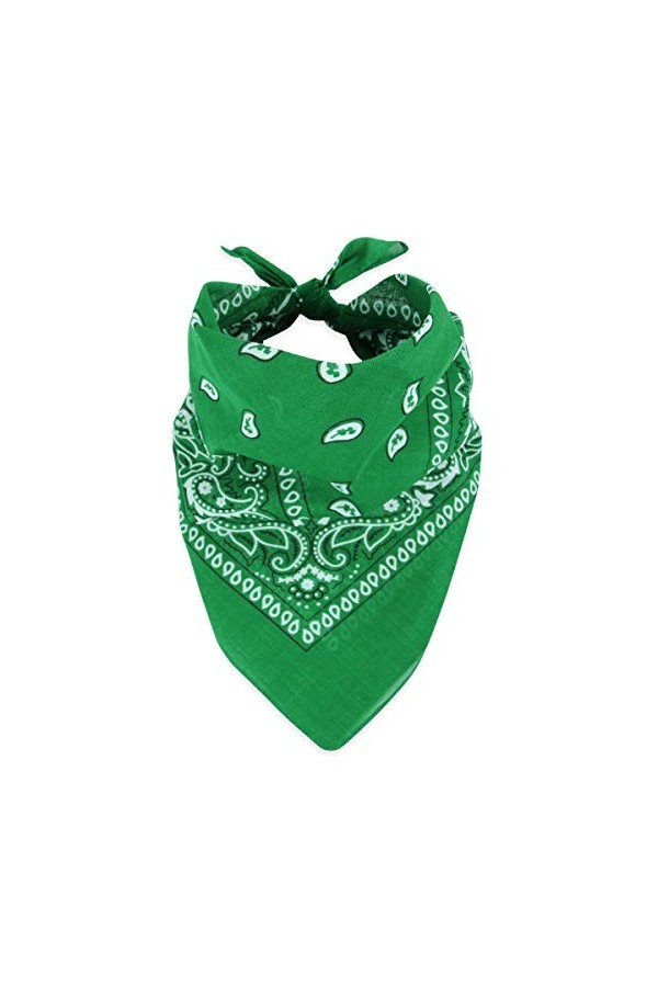 Bandana unisexe en coton multi-usages – Bouclier buccal écharpe motif cachemire drapeau, passe-montagne, couvre-chef, passe-m