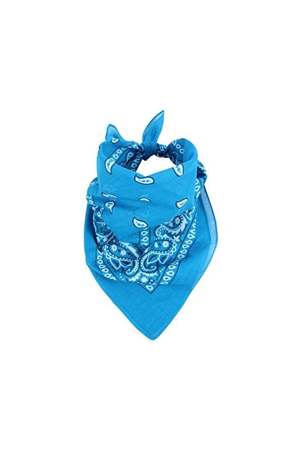 Bandana unisexe en coton multi-usages – Bouclier buccal écharpe motif cachemire drapeau, passe-montagne, couvre-chef, passe-m