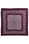 Bandana Montana Paisley en coton doux et léger Taille XL 66 x 66 cm Noir