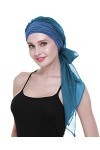 FocusCare pour Les Patients atteints de Cancer féminin Chimio - Chef conclut des Bandeaux Bandana,Bleu aigue-marine,Taille un