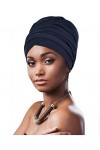 LVOW - Écharpe Turban - Écharpe - Longue - Bandeau - Bonnet pour femme - Gris - Taille unique