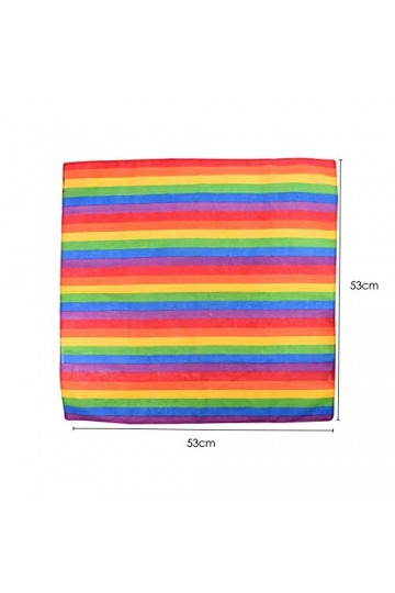 TRIXES Bandena arc-en-Ciel - Cadeaux arc-en-Ciel -LGBTQA+ - Bandana de Coton - Neckerchief Multicolore - Accessoires de Fiert