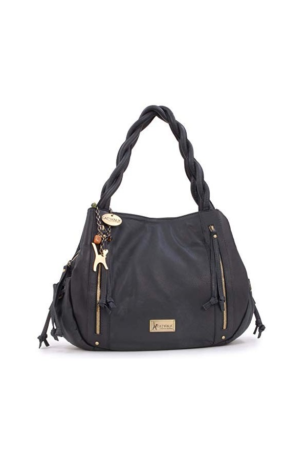 Catwalk Collection Handbags - Cuir Véritable - Grand Sac à Main/Sac porté épaule/Cabas - Femme - CAZ - Marron