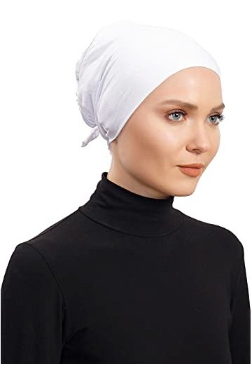 Bonnet Hijab avec embrasse pour hijab, bonnet pour hijab, bonnet pour perte de cheveux, nude, M