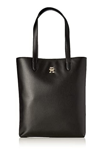 Tommy Hilfiger Cabas Femme Sac TH Casual Slim Tote Ns Poches Intérieures, Noir Black , Taille Unique