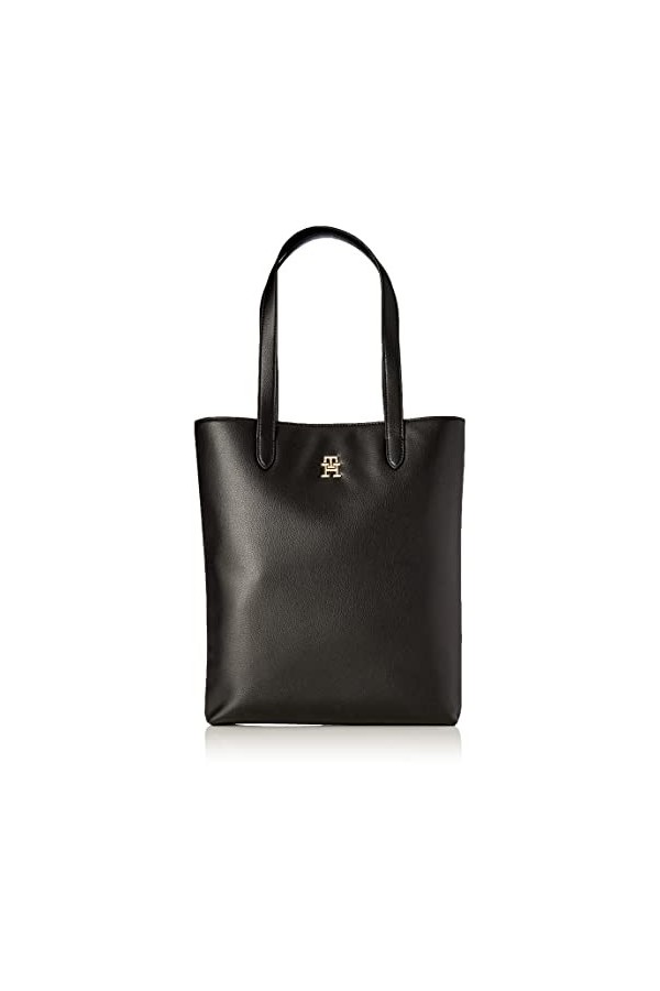 Tommy Hilfiger Cabas Femme Sac TH Casual Slim Tote Ns Poches Intérieures, Noir Black , Taille Unique